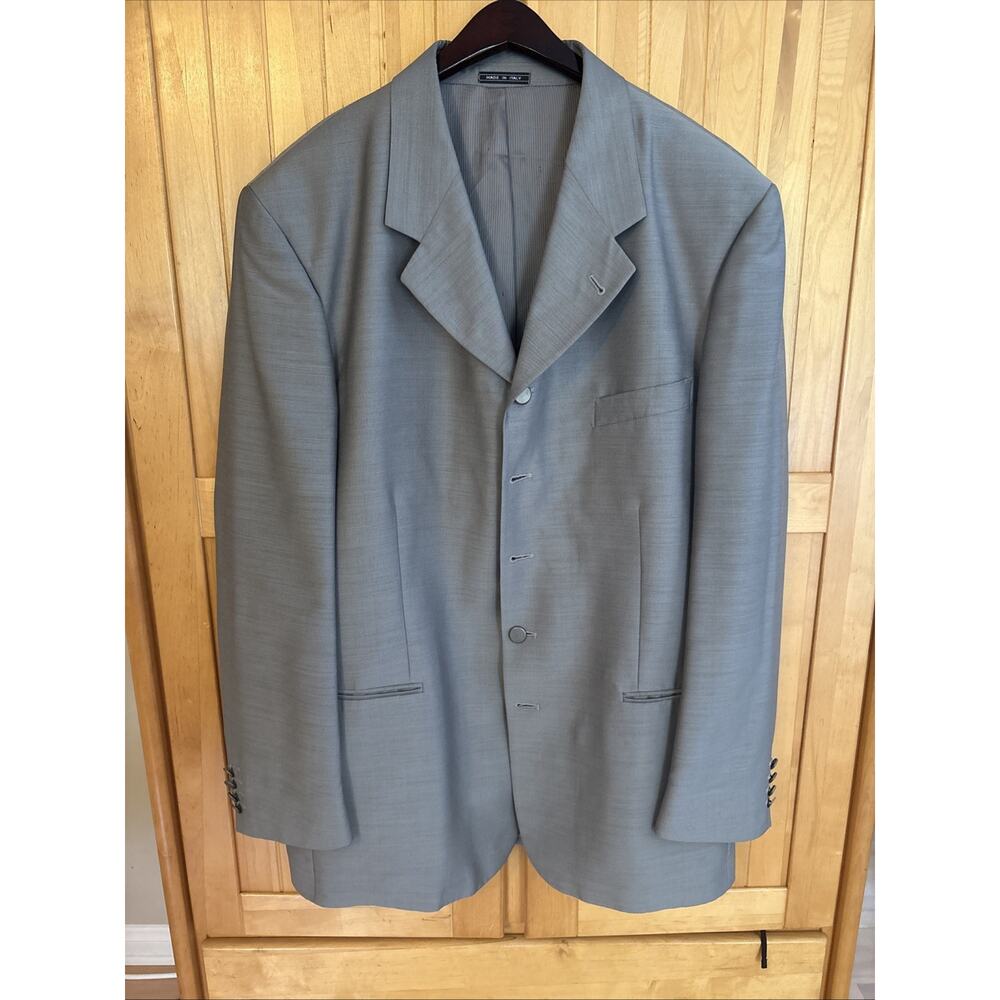 BERNINI Beverly Hills Gray Blazer Suit Jacket Mens 56 IT / 46 US Made Italy